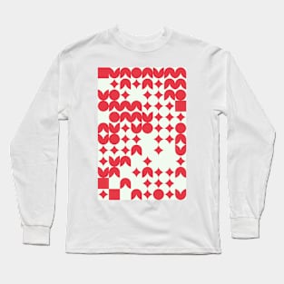 Girly Geometric Pattern - Flowers - Stars #1 Long Sleeve T-Shirt